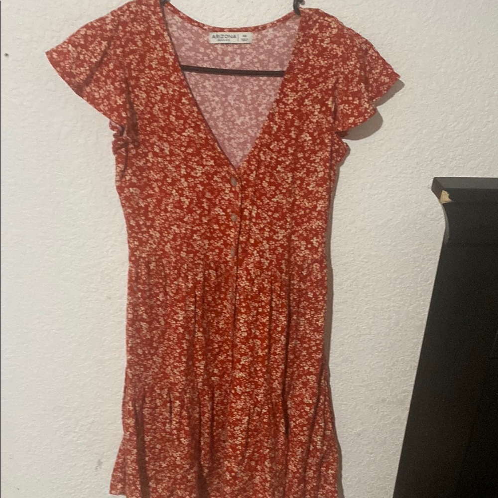 Arizona Jean Company Red Floral Women's Dress